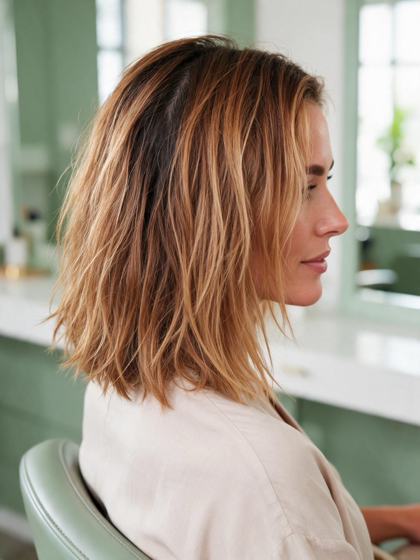 Vorher: stumpfes Haar mit Ansatz